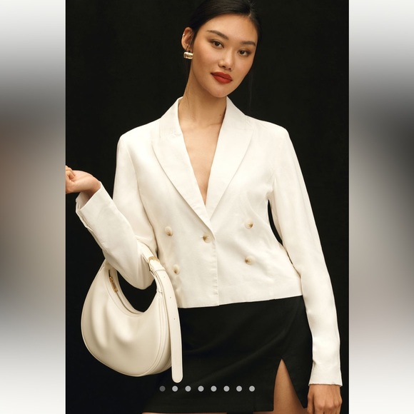 By Anthropologie cropped Washed Denim Jacket - Picture 2 of 12